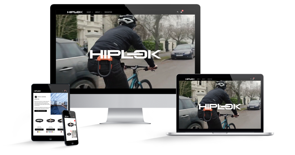 Hiplok responsive website montage