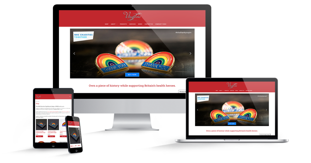 Vaughtons website design
