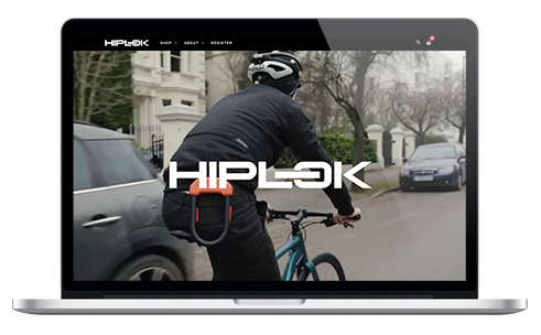 Hiplok website on a Macbook