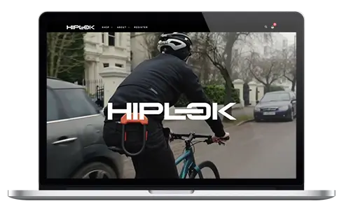 Hiplok website on a Macbook